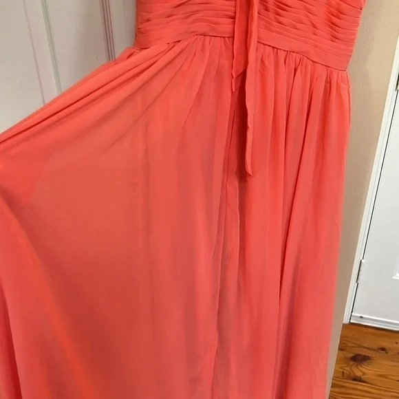 Hebeos A-Line/Princess Halter Sleeveless Ruched Floor-Length Chiffon Dresses - Picture 7 of 8